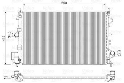 Radiator, engine cooling VALEO 734982