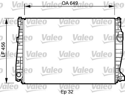 Radiator, engine cooling VALEO 735021