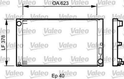 Radiator, engine cooling VALEO 735034