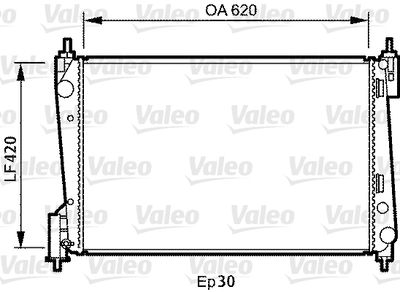 Radiator, engine cooling VALEO 735040