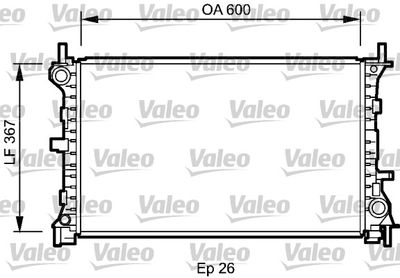 Radiator, engine cooling VALEO 735046