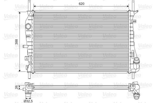 VALEO 735048 Radiator, engine cooling