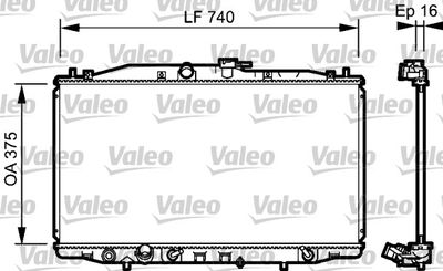 Radiator, engine cooling VALEO 735050