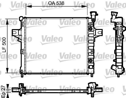VALEO 735051 Radiator, engine cooling