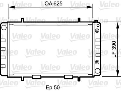 Radiator, engine cooling VALEO 735052