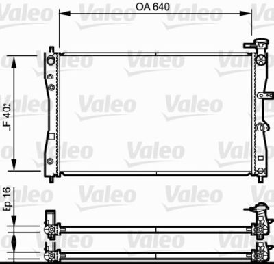 Radiator, engine cooling VALEO 735055