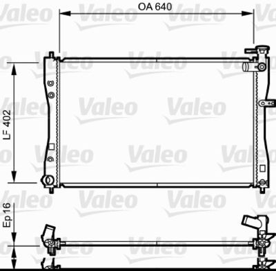 Radiator, engine cooling VALEO 735057