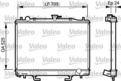 Radiator, engine cooling VALEO 735058