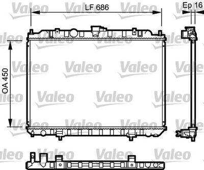 Radiator, engine cooling VALEO 735063