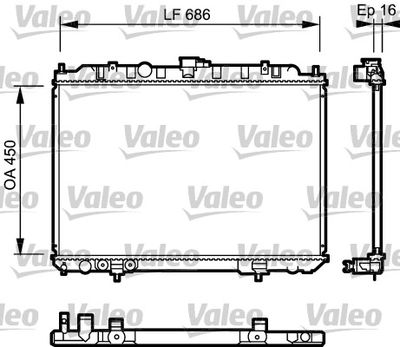 Radiator, engine cooling VALEO 735064