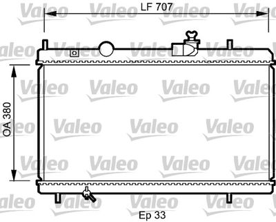 Radiator, engine cooling VALEO 735068