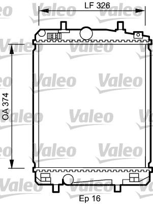 Radiator, engine cooling VALEO 735070