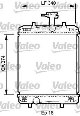 Radiator, engine cooling VALEO 735072
