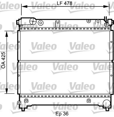 Radiator, engine cooling VALEO 735073