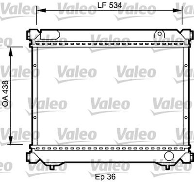 Radiator, engine cooling VALEO 735074