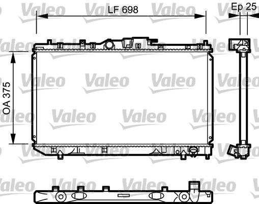 VALEO 735075 Radiator, engine cooling