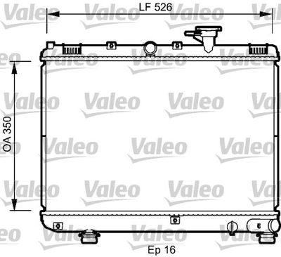 Radiator, engine cooling VALEO 735077