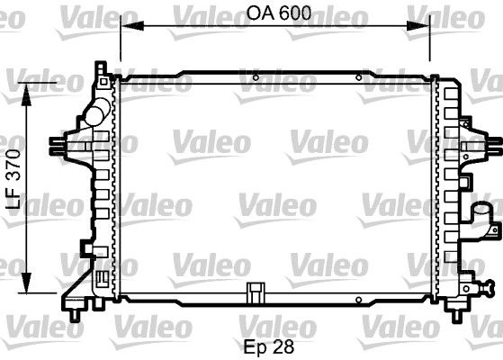 VALEO 735080 Radiator, engine cooling
