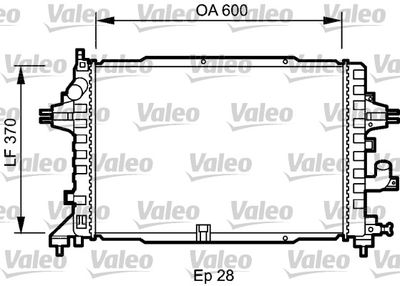 Radiator, engine cooling VALEO 735080