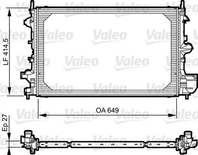 Radiator, engine cooling VALEO 735085