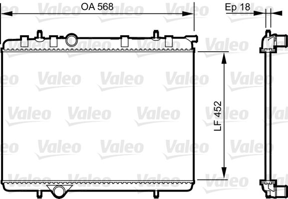 VALEO 735090 Radiator, engine cooling