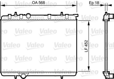 Radiator, engine cooling VALEO 735090