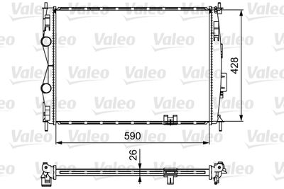 Radiator, engine cooling VALEO 735116