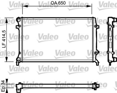 Radiator, engine cooling VALEO 735120