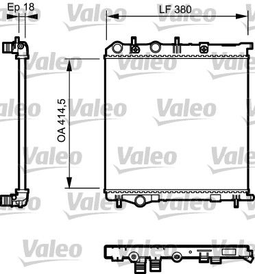 Radiator, engine cooling VALEO 735125