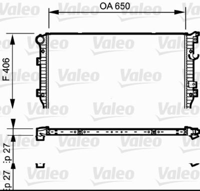 Radiator, engine cooling VALEO 735133