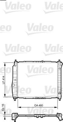 Radiator, engine cooling VALEO 735157