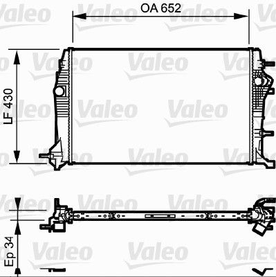 Radiator, engine cooling VALEO 735181