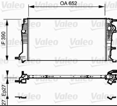 Radiator, engine cooling VALEO 735182