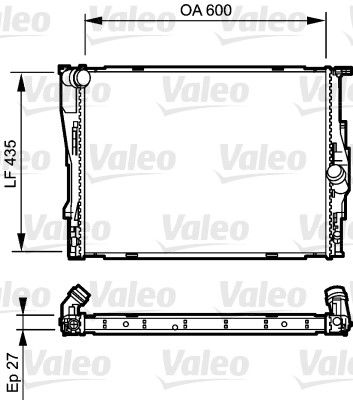 Radiator, engine cooling VALEO 735194