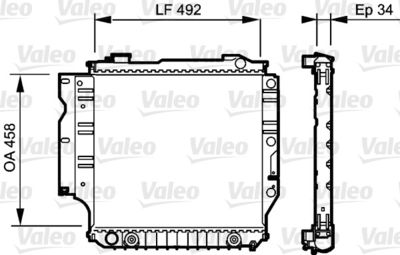 Radiator, engine cooling VALEO 735196