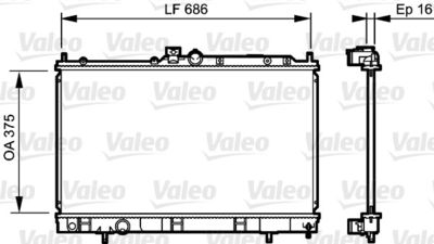 Radiator, engine cooling VALEO 735198