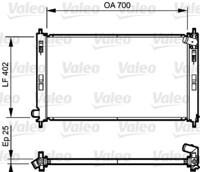 Radiator, engine cooling VALEO 735200