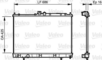 Radiator, engine cooling VALEO 735201