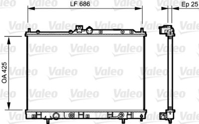 Radiator, engine cooling VALEO 735202