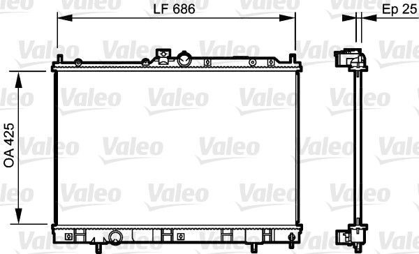 VALEO 735203 Radiator, engine cooling