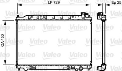 Radiator, engine cooling VALEO 735204