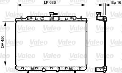 Radiator, engine cooling VALEO 735205