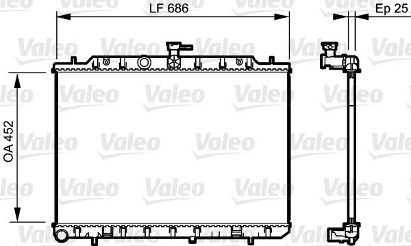 VALEO 735206 Radiator, engine cooling