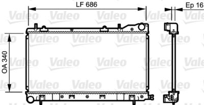 Radiator, engine cooling VALEO 735208