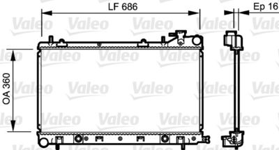 Radiator, engine cooling VALEO 735209