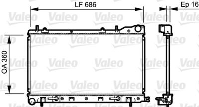 Radiator, engine cooling VALEO 735210
