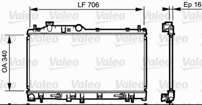 Radiator, engine cooling VALEO 735212