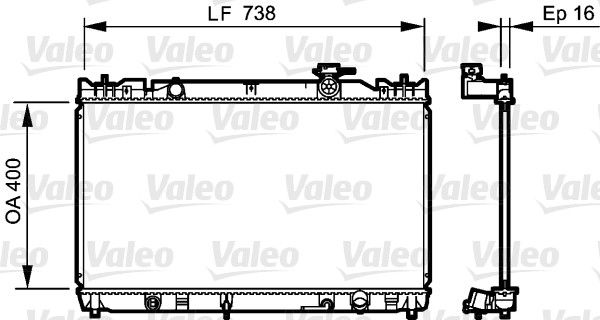 VALEO 735214 Radiator, engine cooling