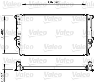 Radiator, engine cooling VALEO 735216