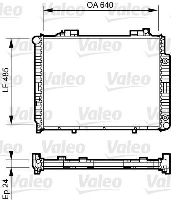 Radiator, engine cooling VALEO 735231